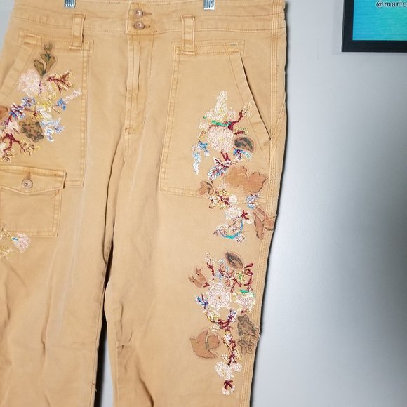 Anthropologie Wanderer Embroidered Cargo Pants - Picture 3 of 11